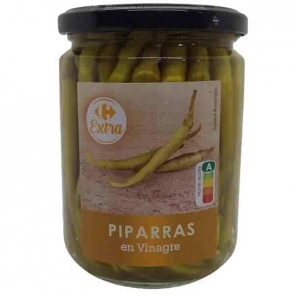 Piparras en vinagre Extra Carrefour 150 g. - 0.15 kg - Imagen del producto en Findit