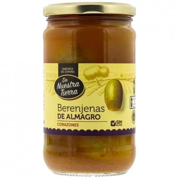Corazones de berenjenas de almagro De Nuestra Tierra sin gluten 300 g. - 0.3 kg - Imagen del producto en Findit