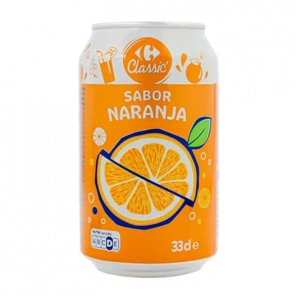 Refresco sabor naranja Carrefour Classic' lata 33 cl. - 0.33 l - Imagen del producto en Findit