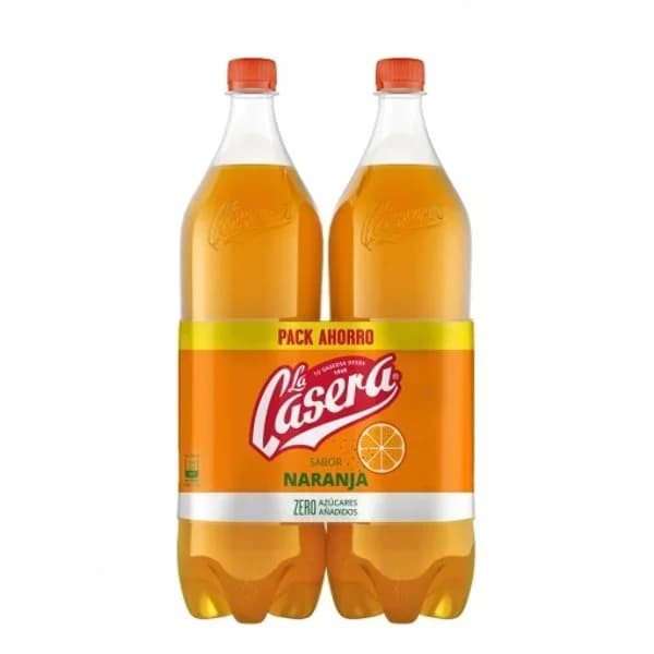 La Casera de naranja zero azucares añadidos pack de 2 botellas de 1,5 l. - 3 l - Imagen del producto en Findit