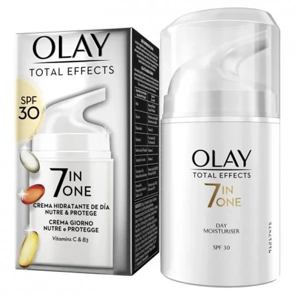 Crema facial hidratante de día 7En1 con SPF 30 y niacinamida Total Effects Olay 50 ml. - 1 ud - Imagen del producto en Findit