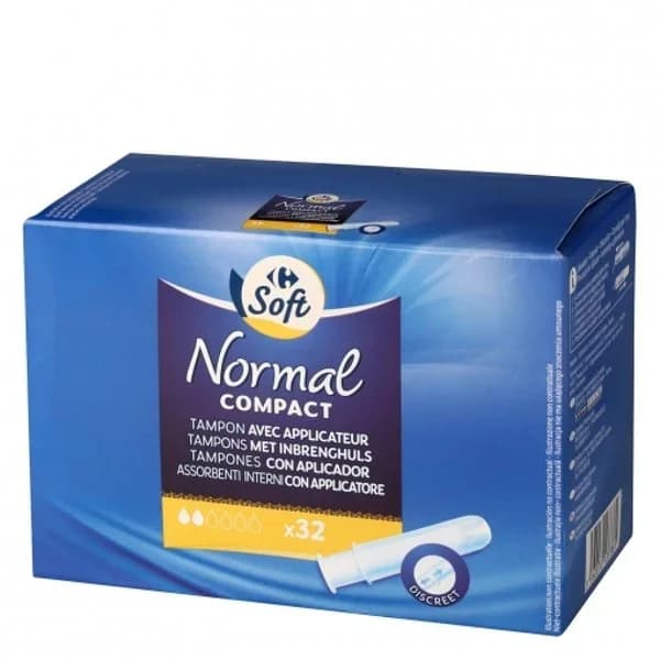 Tampones con aplicador Normal Carrefour 32 ud. - 31.15 ud - Imagen del producto en Findit