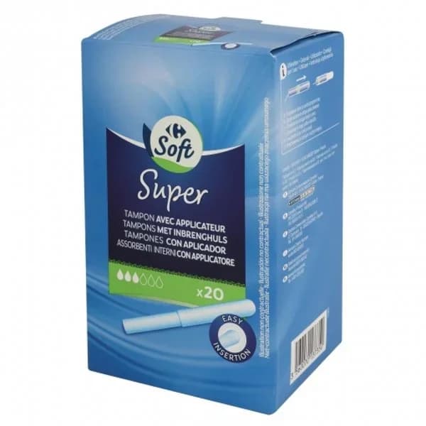 Tampones con aplicador super Carrefour 20 ud. - 19.62 ud - Imagen del producto en Findit