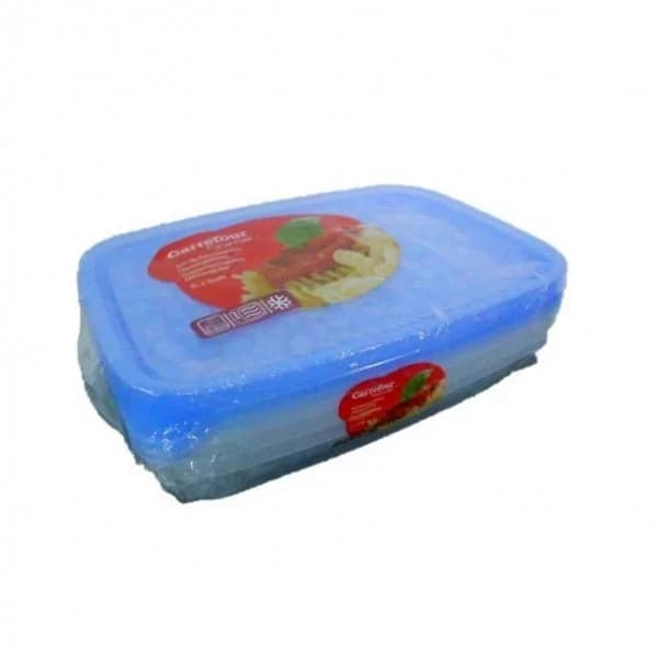 Set de 3 Botes Rectangulares de Plástico CRF HOME Carrefour 0,9 L. - Transparente - 3 ud - Imagen del producto en Findit