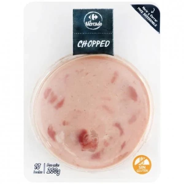 Chopped en lonchas Carrefour El Mercado sin gluten 250 g - 0.25 kg - Imagen del producto en Findit