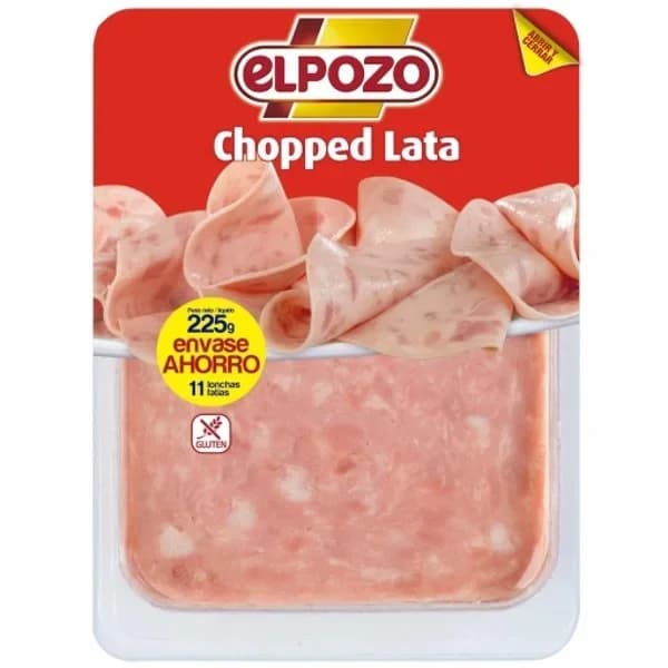 Chopped tipo lata en lonchas ElPozo sin gluten 225 g - 0.25 kg - Imagen del producto en Findit