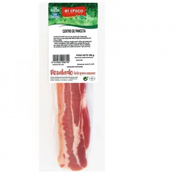 Panceta centro en taco El Chico sin gluten 200 g - 0.2 kg - Imagen del producto en Findit