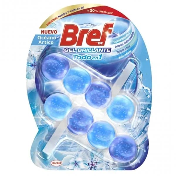 Colgador WC gel brillante Todo en 1 Océano Ártico Bref 2 ud. - 1 ud - Imagen del producto en Findit