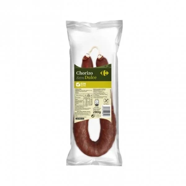 Chorizo extra dulce Carrefour sin gluten 280 g. - 0.28 kg - Imagen del producto en Findit