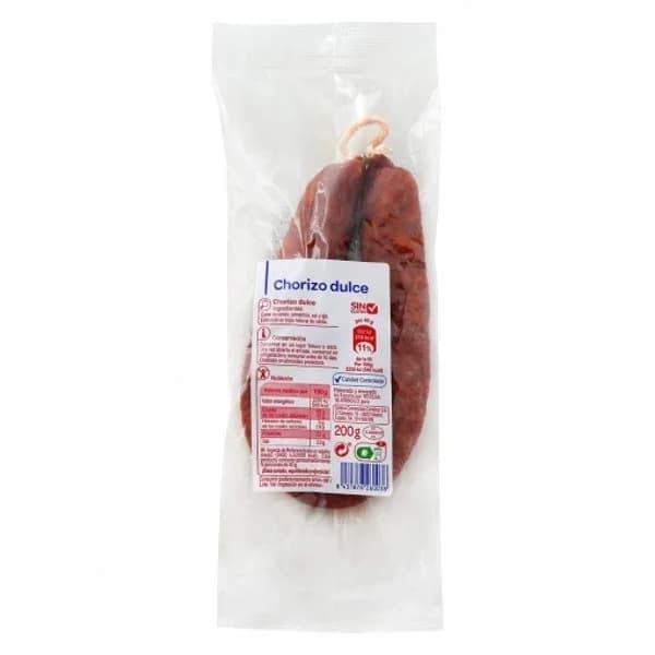 Chorizo dulce sin gluten 200 g - 0.2 kg - Imagen del producto en Findit