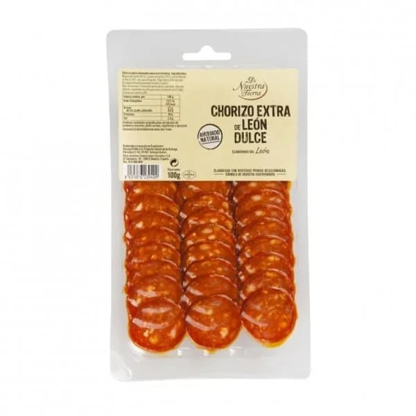 Chorizo de león dulce De Nuestra Tierra 100 g. - 0.1 kg - Imagen del producto en Findit