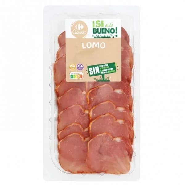 Lomo en lonchas Carrefour Classic' sin gluten sin lactosa 80 g. - 1 ud - Imagen del producto en Findit