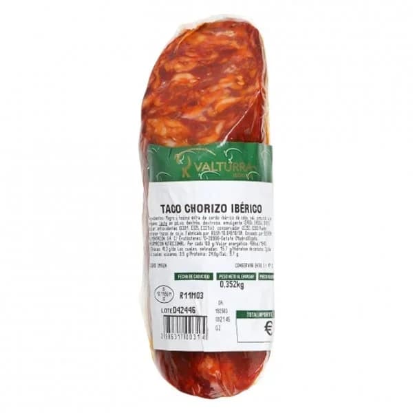 Chorizo ibérico Valturra pieza de 350 g aprox - 0.35 kg - Imagen del producto en Findit