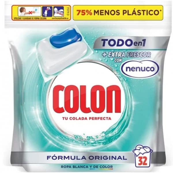 Detergente en cápsulas extra frescor Nenuco Colon 32 ud. - 31.91 ud - Imagen del producto en Findit