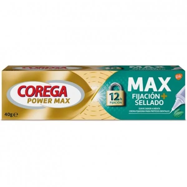 Crema fijadora para prótesis dental máxima fijación y sellado sabor menta Corega 40 g. - 0.04 kg - Imagen del producto en Findit