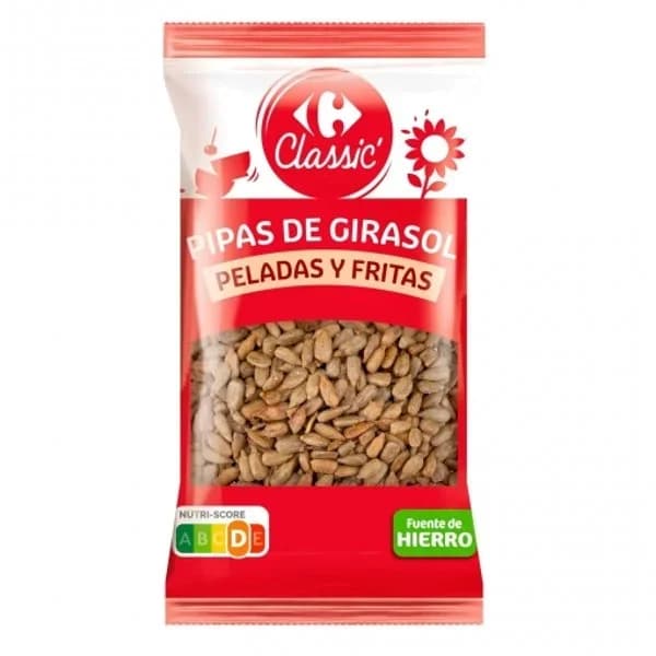 Pipas peladas y fritas Classic Carrefour 200 g. - 0.2 kg - Imagen del producto en Findit