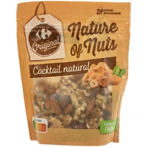Cocktail de frutos secos al natural Carrefour Original doy pack 180 g. - 0.18 kg - Imagen del producto en Findit