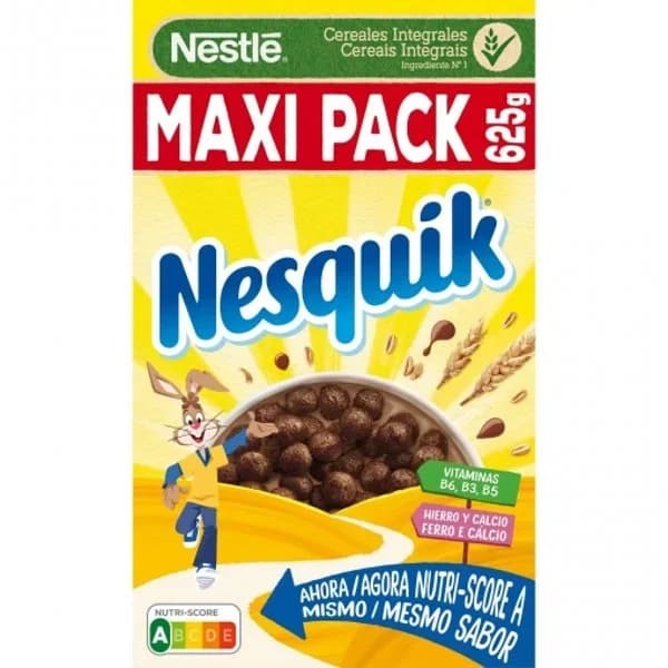 Cereales integrales de chocolate Nesquik Nestlé 625 g. - 0.62 kg - Imagen del producto en Findit