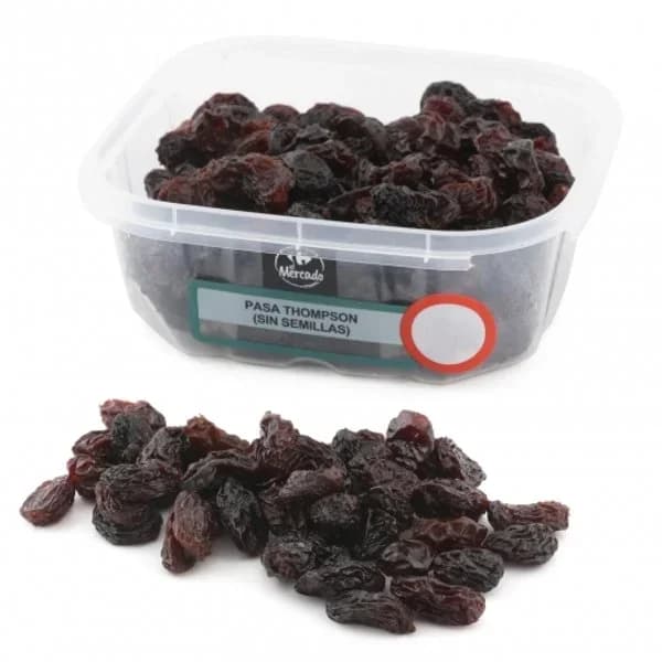 Pasa Thompson sin semilla Carrefour El Mercado tarrina de 300 g - 0.3 kg - Imagen del producto en Findit