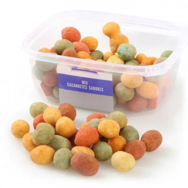 Cacahuetes recubiertos cinco sabores tarrina 125 g - 1 ud - Imagen del producto en Findit
