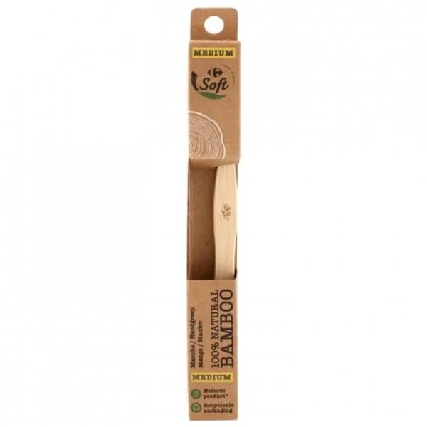 Cepillo de dientes bamboo medium ecológico Soft Carrefour 1 ud. - 1 ud - Imagen del producto en Findit