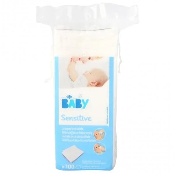 Algodón bebé sensitive Carrefour Baby 100 ud. - 99.5 ud - Imagen del producto en Findit