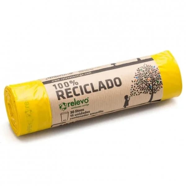 Bolsa de Basura RELEVO 30l 15 ud - Amarilla - 1 ud - Imagen del producto en Findit