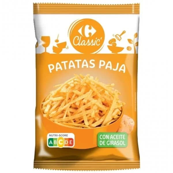 Patatas paja con aceite de girasol Clasic Carrefour 200 g. - 0.2 kg - Imagen del producto en Findit