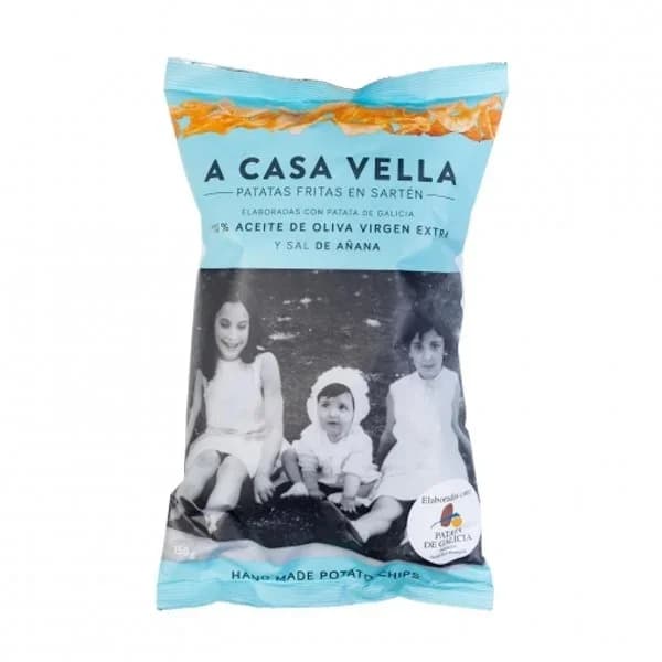 Patatas fritas en aceite de oliva virgen extra Casa Vella sin gluten y sin lactosa 150 g. - 1 ud - Imagen del producto en Findit