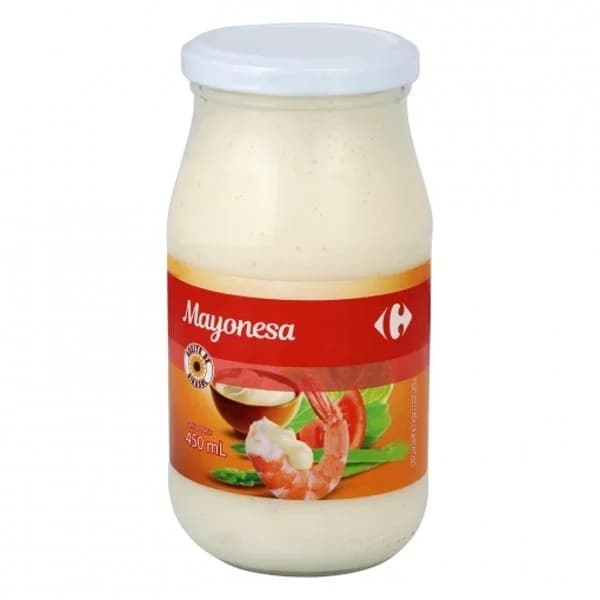 Mayonesa con aceite de girasol Carrefour tarro 450 ml. - 0.45 kg - Imagen del producto en Findit