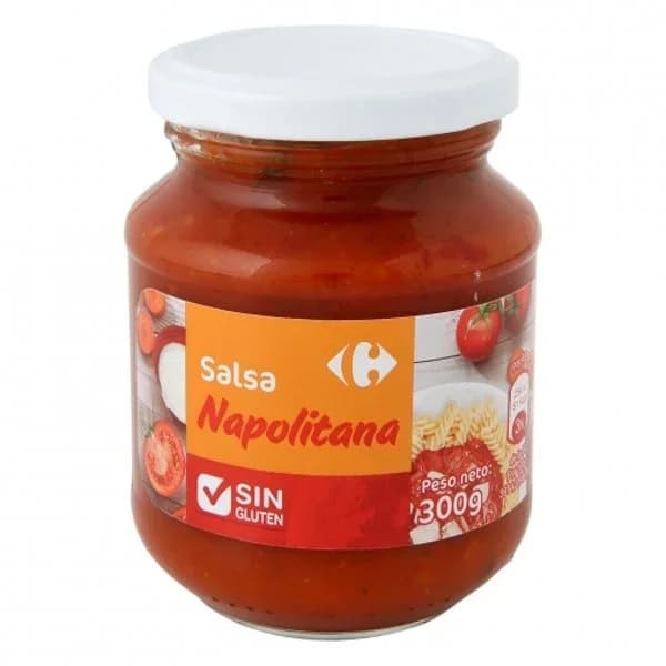Salsa napolitana Carrefour sin gluten tarro 300 g. - 0.3 kg - Imagen del producto en Findit