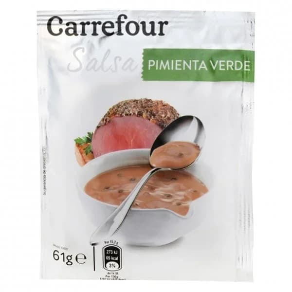 Salsa deshidratada de pimienta verde Carrefour sobre 61 g. - 0.06 kg - Imagen del producto en Findit