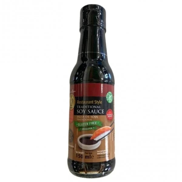 Salsa de soja tradicional restaurant Style Tiger Khan Gold sin gluten 150 ml. - 0.15 l - Imagen del producto en Findit