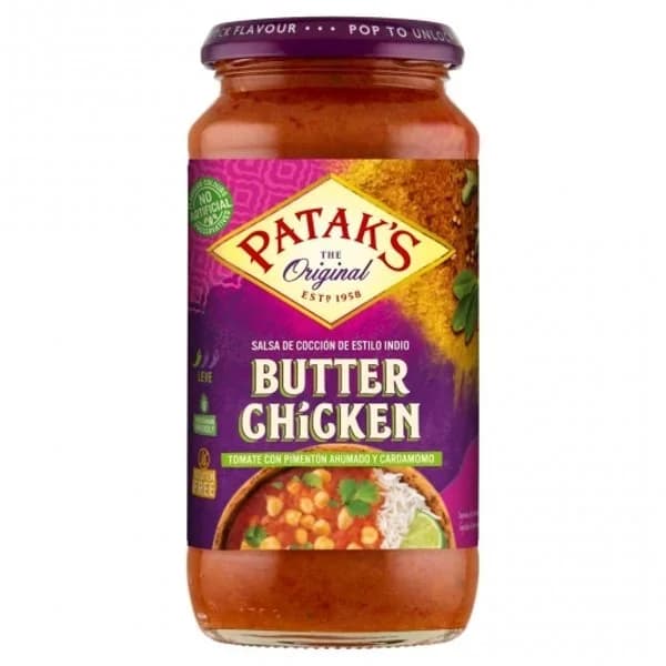 Salsa estilo indio Butter Chicken Patak's sin gluten 450 g. - 0.45 kg - Imagen del producto en Findit