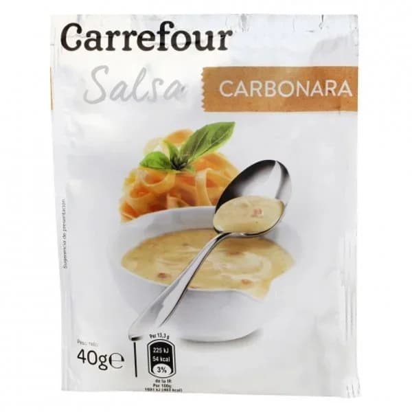 Salsa carbonara Carrefour sobre 40 g. - 0.04 kg - Imagen del producto en Findit