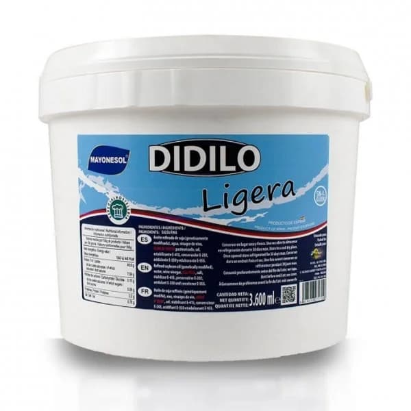 Mayonesa ligera Didilo sin gluten 3,6 l. - 3.6 l - Imagen del producto en Findit