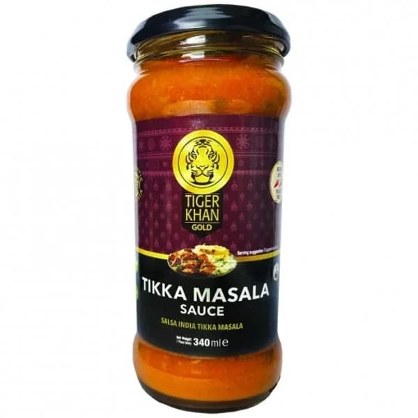 Salsa tikka masala picante suave Tiger Khan 340 ml. - 0.34 l - Imagen del producto en Findit