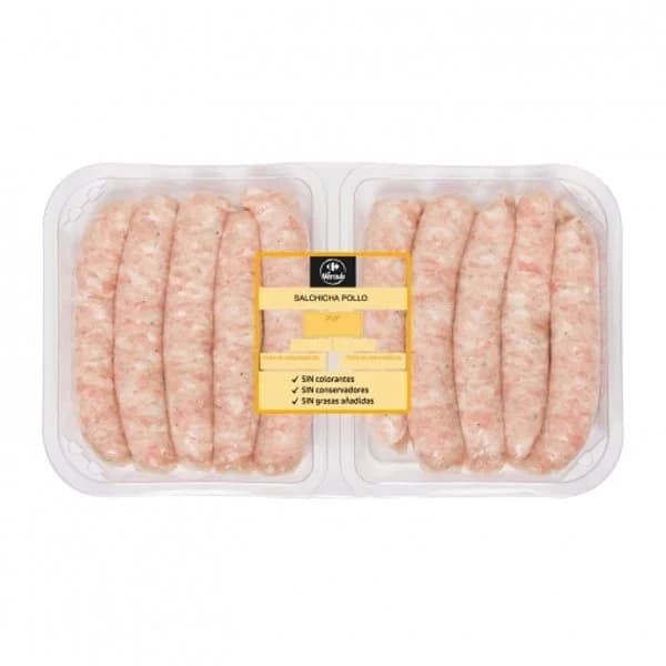 Salchichas de pollo Carrefour 400 g - 0.4 kg - Imagen del producto en Findit