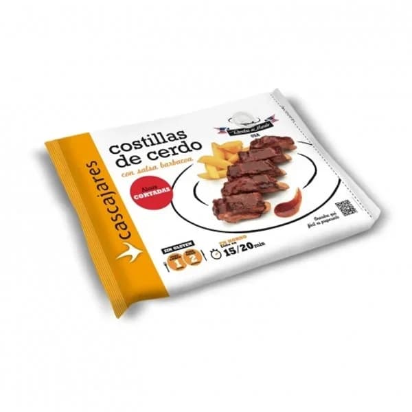 Costillas de cerdo asadas con salsa barbacoa al estilo americano Cascajares 550 g - 0.55 kg - Imagen del producto en Findit