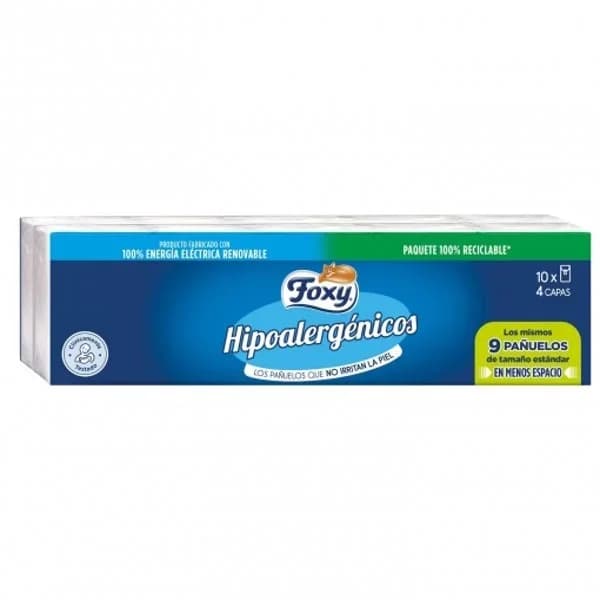 Pañuelos hipoalergénicos Foxy 10 ud. - 10.24 ud - Imagen del producto en Findit