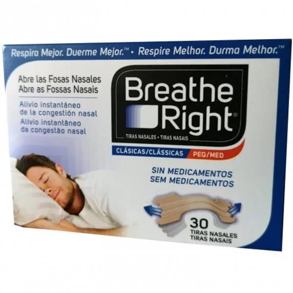 Tiras nasales pequeñas Breathe Right 30 ud. - 30.11 ud - Imagen del producto en Findit