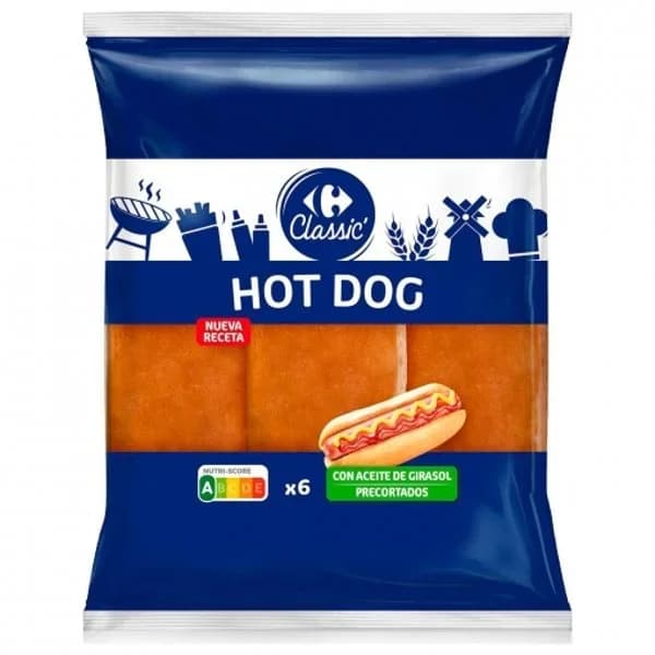 Hot dog Classic' Carrefour 330 g. - 0.33 kg - Imagen del producto en Findit