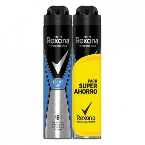 Desodorante en spray Cobalt Blue anti-transpirante Rexona pack de 2 unidades de 200 ml. - 0.4 l - Imagen del producto en Findit