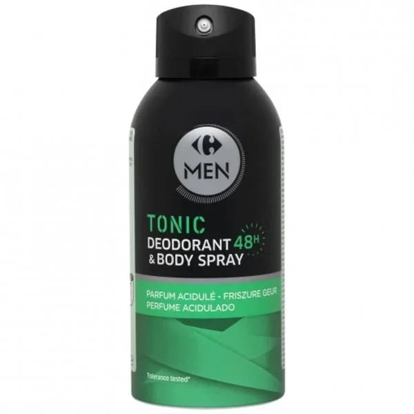 Desodorante body spray tonic protección 48h perfume acidulado Carrefour Men 150 ml. - 0.15 l - Imagen del producto en Findit