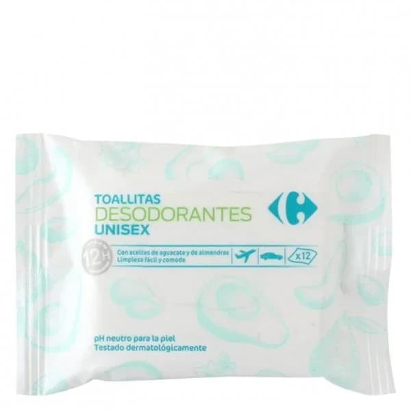Toallitas desodorantes Carrefour 12 ud. - 12.38 ud - Imagen del producto en Findit