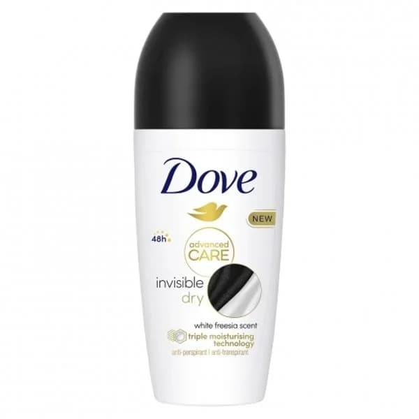 Desodorante roll-on antitranspirante invisible dry protección 48h Advanced Care Dove 50 ml. - 0.05 l - Imagen del producto en Findit