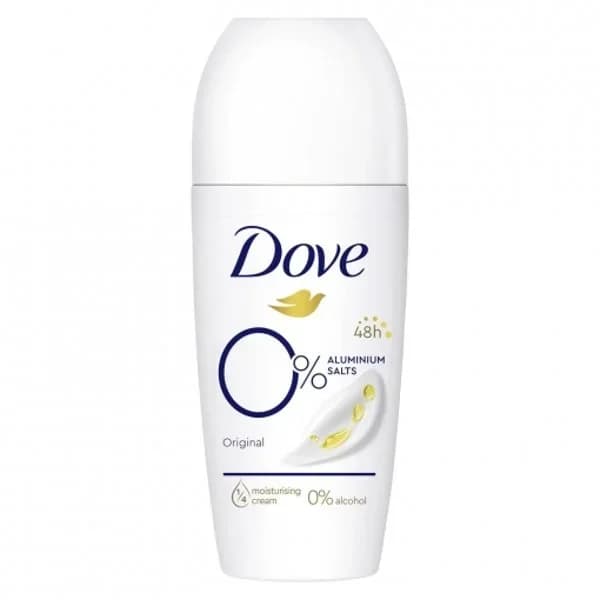 Desodorante roll-on antitranspirante original protección 48h 0% Dove 50 ml. - 0.05 l - Imagen del producto en Findit