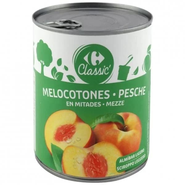 Melocotón en almibar ligero Classic Carrefour 480 g. - 0.48 kg - Imagen del producto en Findit