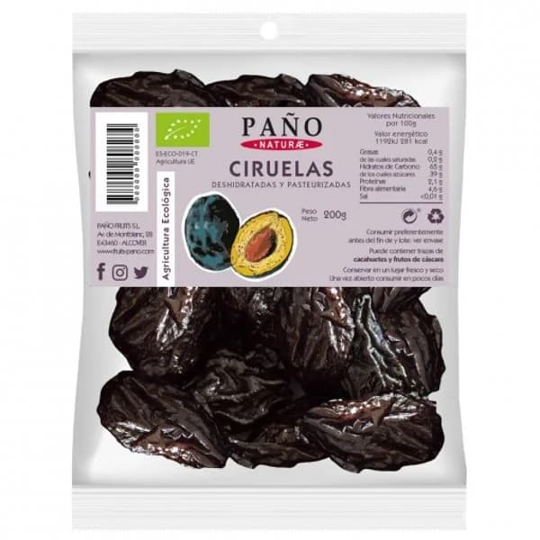 Ciruelas ecológicas Paño Naturae 200 g. - 1 ud - Imagen del producto en Findit