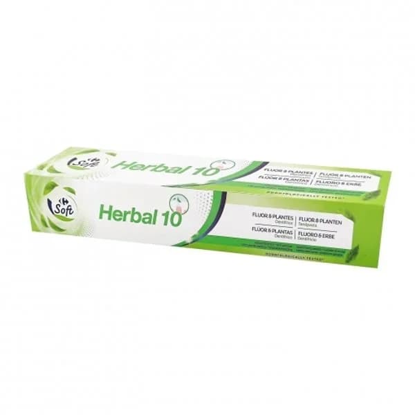 Dentífrico Herbal 10 Carrefour Soft 75 ml. - 0.08 l - Imagen del producto en Findit